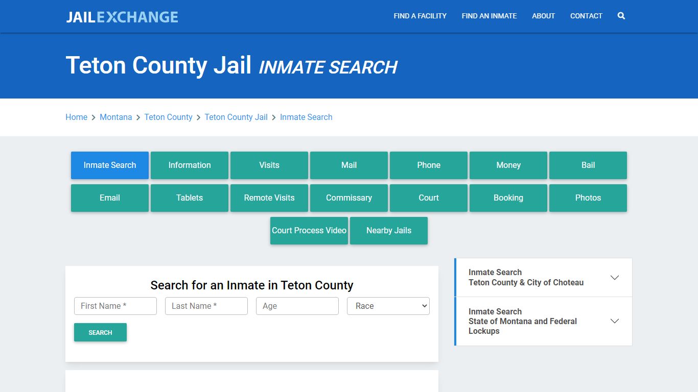 Teton County Jail, MT Inmate Search: Roster & Mugshots